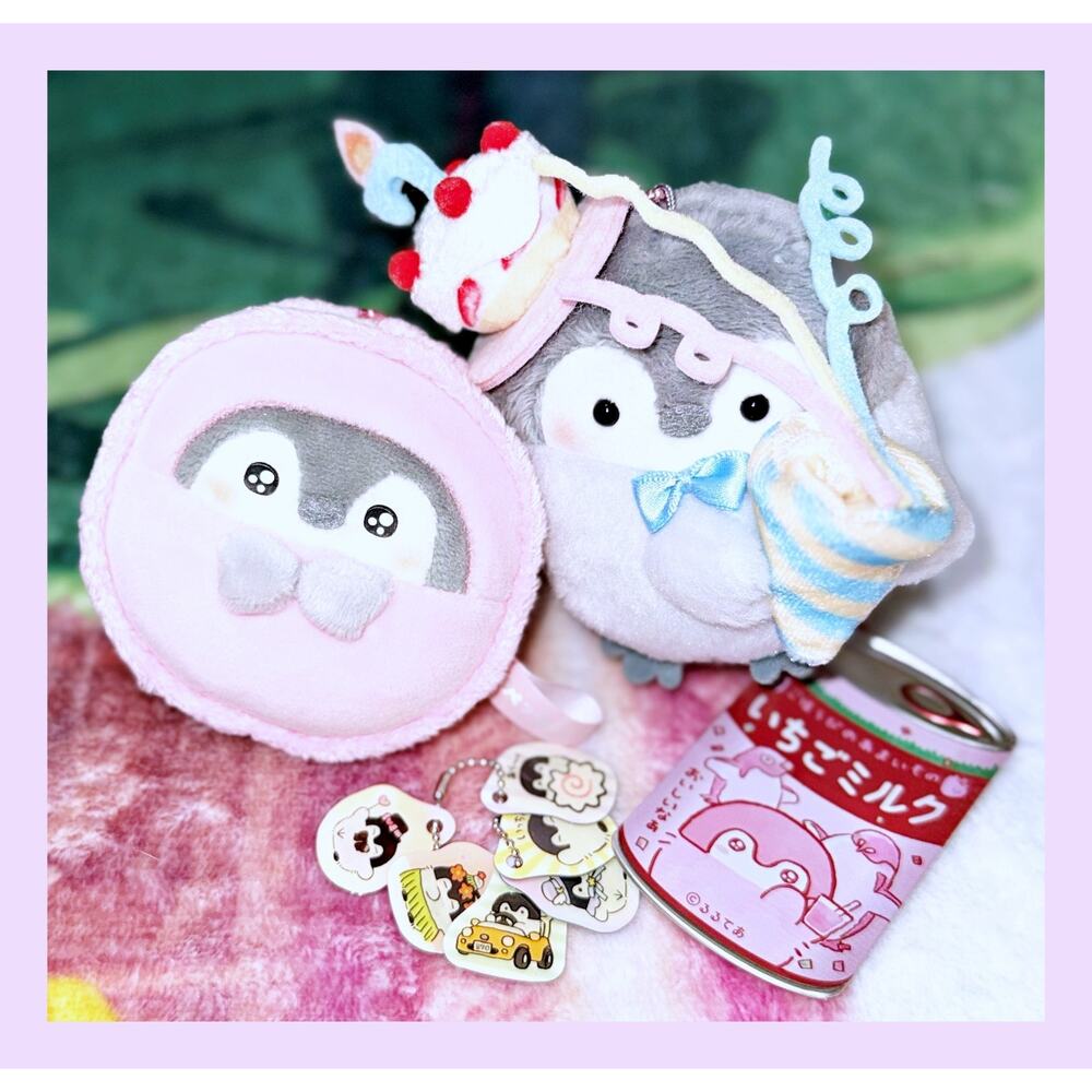 Japan Koupen-chan Mini Mascot Toy Plush Charm Badge Lot 7th Anniversary Macaron
